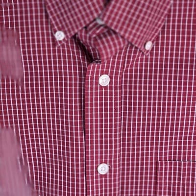 Croft & Barrow Men's 16 34/35 Easy Care Red Checkered Long Sleeve Button Up - Thumbnail 3