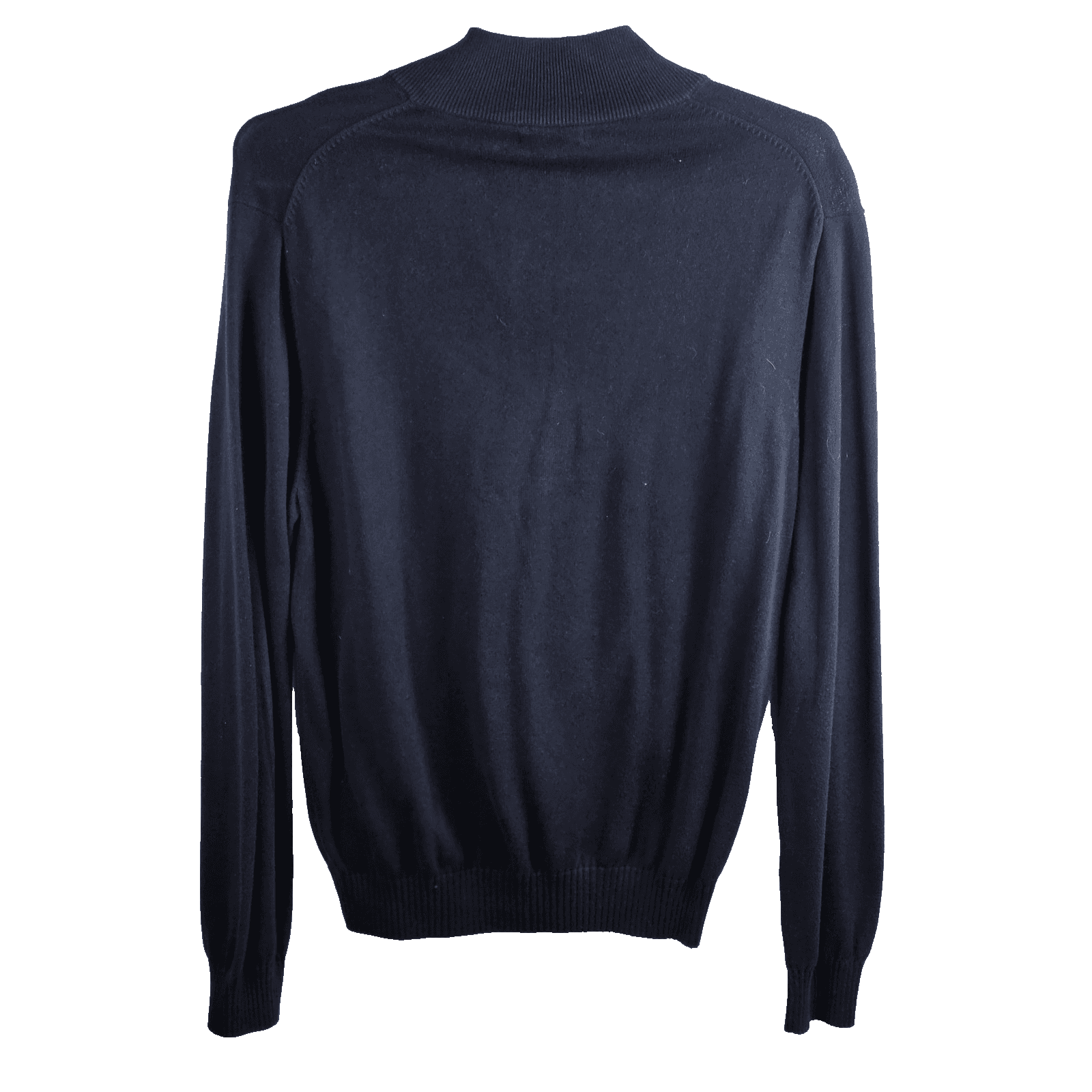 Nautica Men's Large Navy Blue Large 1/4 Zip High Neck Long Sleeve Sweater - Thumbnail 5