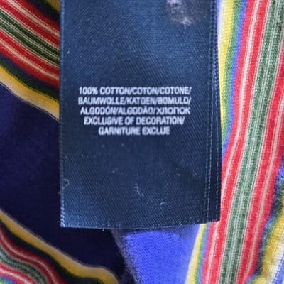 Polo Ralph Lauren Boy's XL (18-20) Royal Blue Striped Short Sleeved T-Shirt - Thumbnail 6