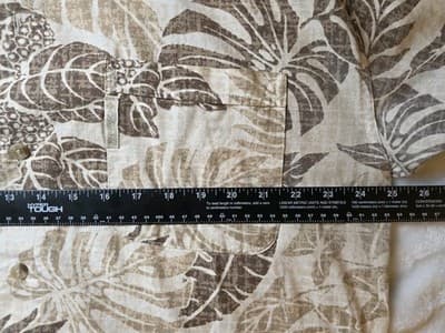 Columbia Men's XL Beige Hawaiian Short Sleeve Cotton Blend Button-Down Shirt - Thumbnail 6