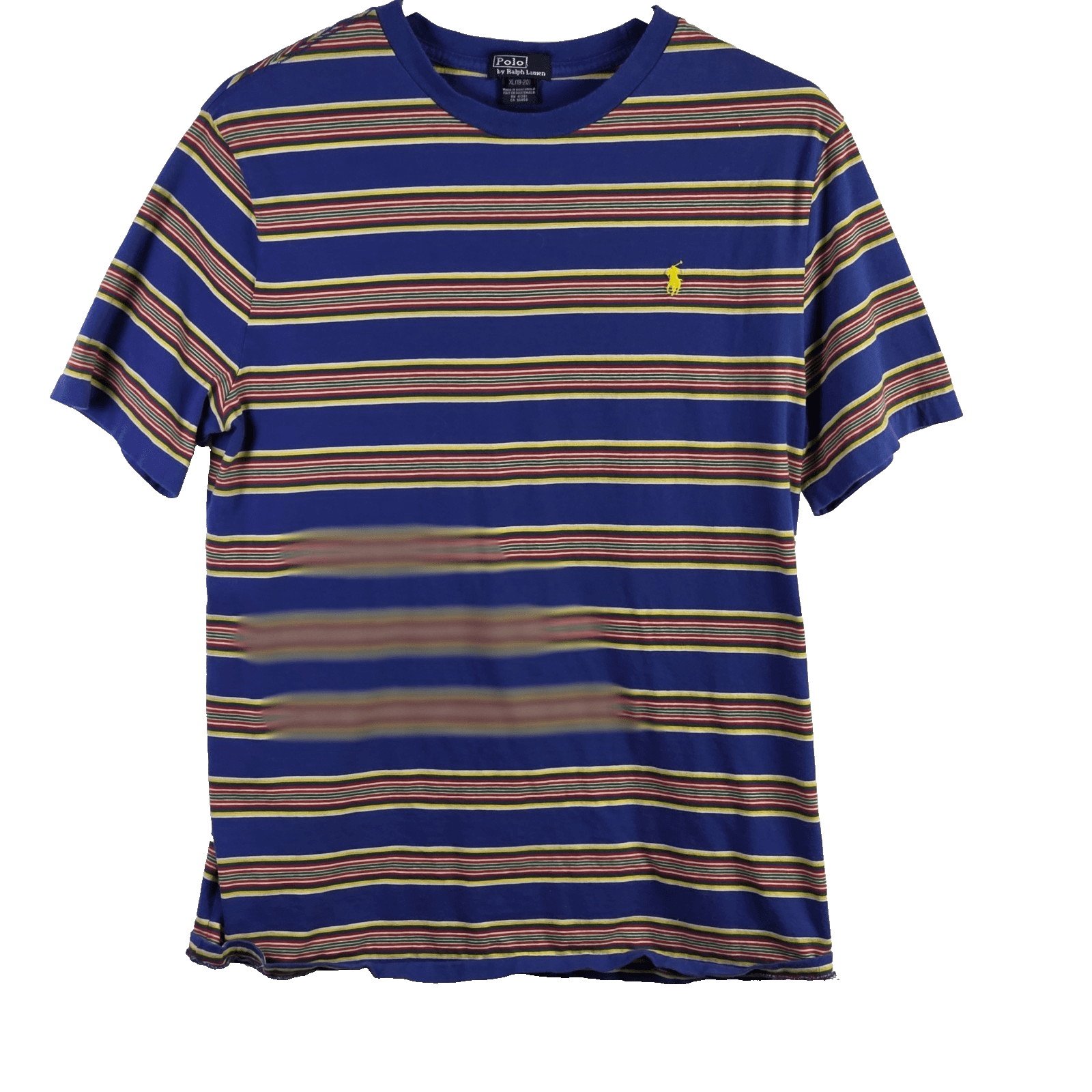 Polo Ralph Lauren Boy's XL (18-20) Royal Blue Striped Short Sleeved T-Shirt - Image 1