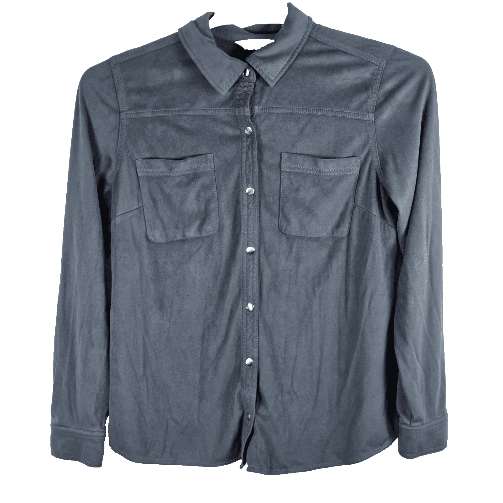 Denim & Co. Women's Small Teal Button Down Shirt - Image 1