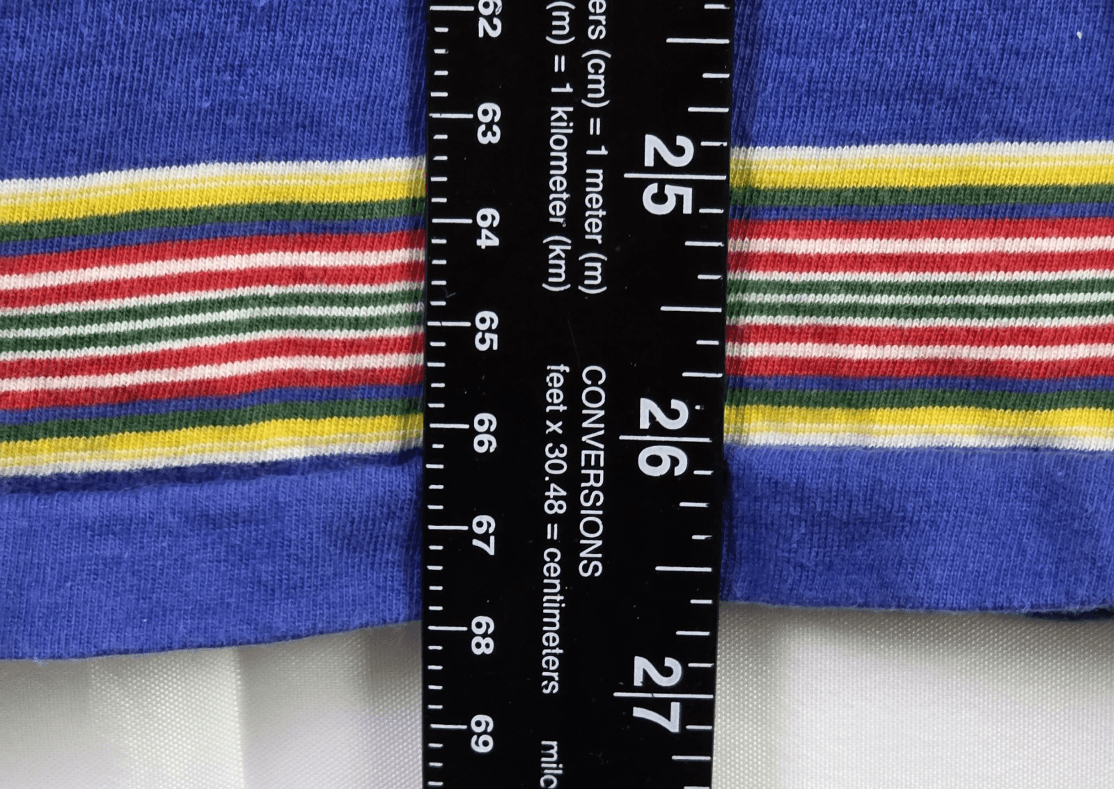 Polo Ralph Lauren Boy's XL (18-20) Royal Blue Striped Short Sleeved T-Shirt - Thumbnail 10