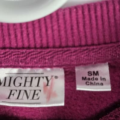 Mont Blanc Adult Small Pink 1993 French Alps Ski Sweatshirt - Thumbnail 4