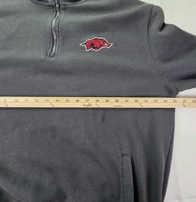Arkansas Razorbacks Men's XXL Gray Long Sleeve Hoodie - Thumbnail 8