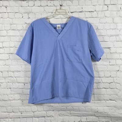 Unbranded Women's Large Blue Nursing Scrub Tops (2) UZ13150T - Image 1