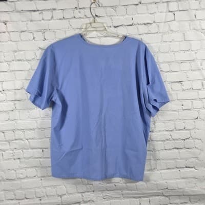 Unbranded Women's Large Blue Nursing Scrub Tops (2) UZ13150T - Thumbnail 5