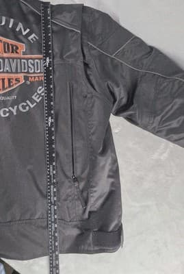 NWOT Harley Davidson Men's XXL Double Zip Black Roadway Reflective Jacke - Thumbnail 17