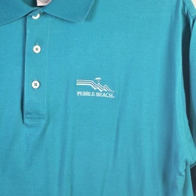 Pebble Beach Men’s Medium Short Sleeve Polo Shirt Izod Club - Thumbnail 3