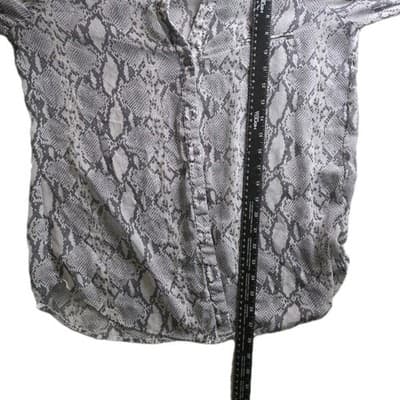 KUT Women's Large Sheet Rose Black &White pattern Blouse - Thumbnail 6