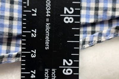 Daniel Cremieux Men's Large White & Blue Tattersall Long Sleeve Button Up Shirt - Thumbnail 9