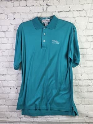 Pebble Beach Men’s Medium Short Sleeve Polo Shirt Izod Club - Thumbnail 2