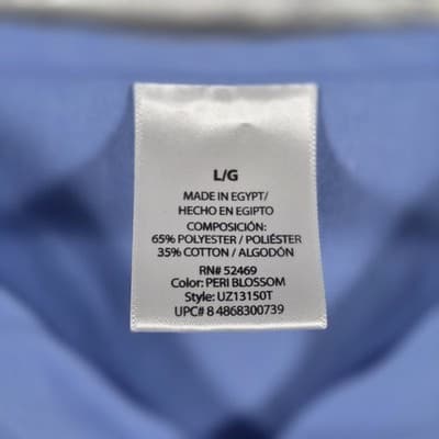 Unbranded Women's Large Blue Nursing Scrub Tops (2) UZ13150T - Thumbnail 3