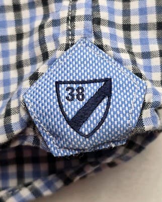 Daniel Cremieux Men's Large White & Blue Tattersall Long Sleeve Button Up Shirt - Thumbnail 7