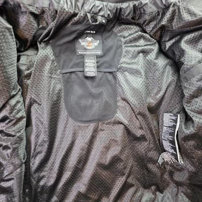 NWOT Harley Davidson Men's XXL Double Zip Black Roadway Reflective Jacke - Thumbnail 13