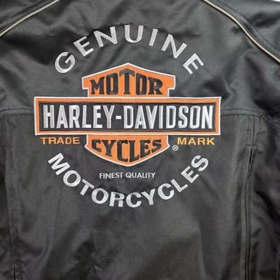 NWOT Harley Davidson Men's XXL Double Zip Black Roadway Reflective Jacke - Thumbnail 8