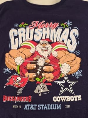 2018 Dallas Cowboys Vs Tampa Bay Buccaneers Size Small Short Sleeve T-Shirt - Thumbnail 2