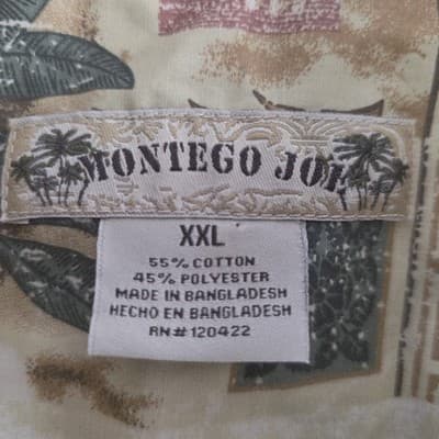 Montego Joe Men's XXL Hawaiian Short Sleeve Button Up Shirt - Thumbnail 11