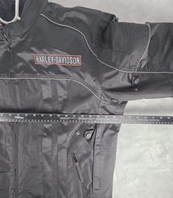 NWOT Harley Davidson Men's XXL Double Zip Black Roadway Reflective Jacke - Thumbnail 15