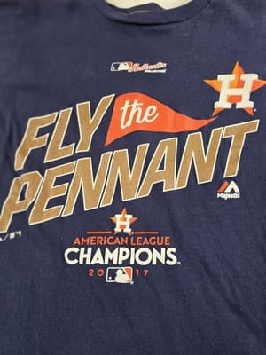 Majestic 2017 Houston Astros Championship T-Shirt Size Small - Thumbnail 2