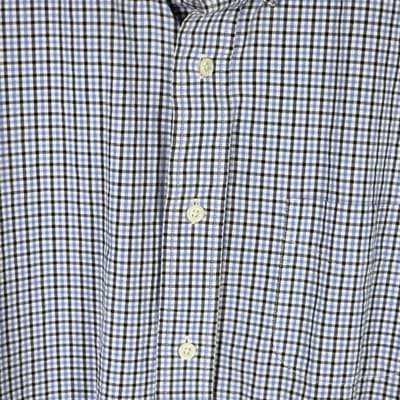 Daniel Cremieux Men's Large White & Blue Tattersall Long Sleeve Button Up Shirt - Thumbnail 3