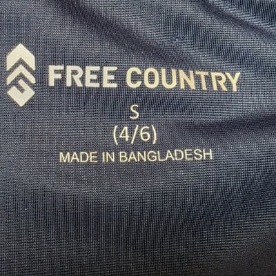 Free Country Women's Small (4-6) Blue Multicolor Sunblock Swim Shirt - Thumbnail 3