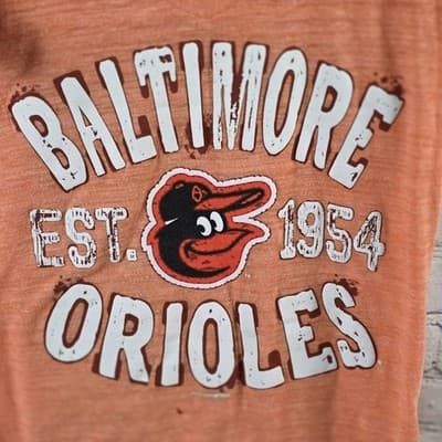 MLB Baltimore Orioles Women’s Small Genuine Merchandise Orange Tank Top - Thumbnail 3