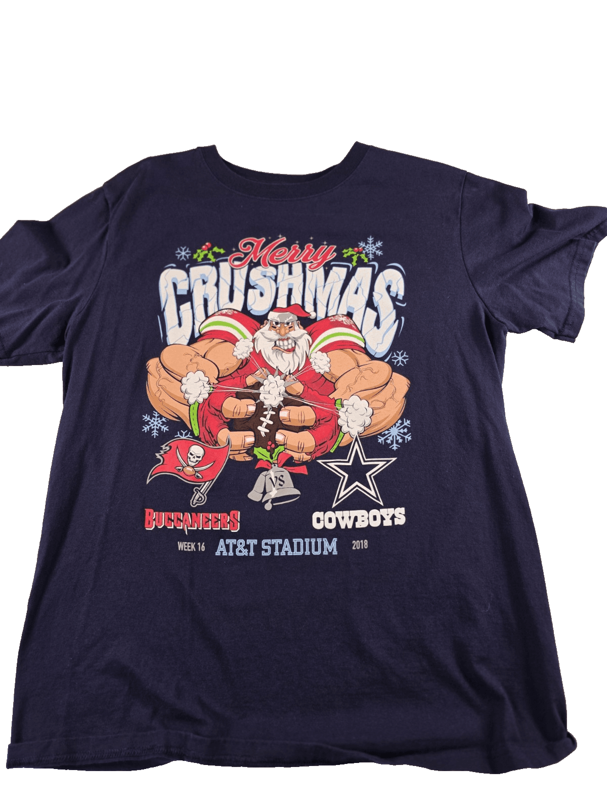 2018 Dallas Cowboys Vs Tampa Bay Buccaneers Size Small Short Sleeve T-Shirt - Image 1