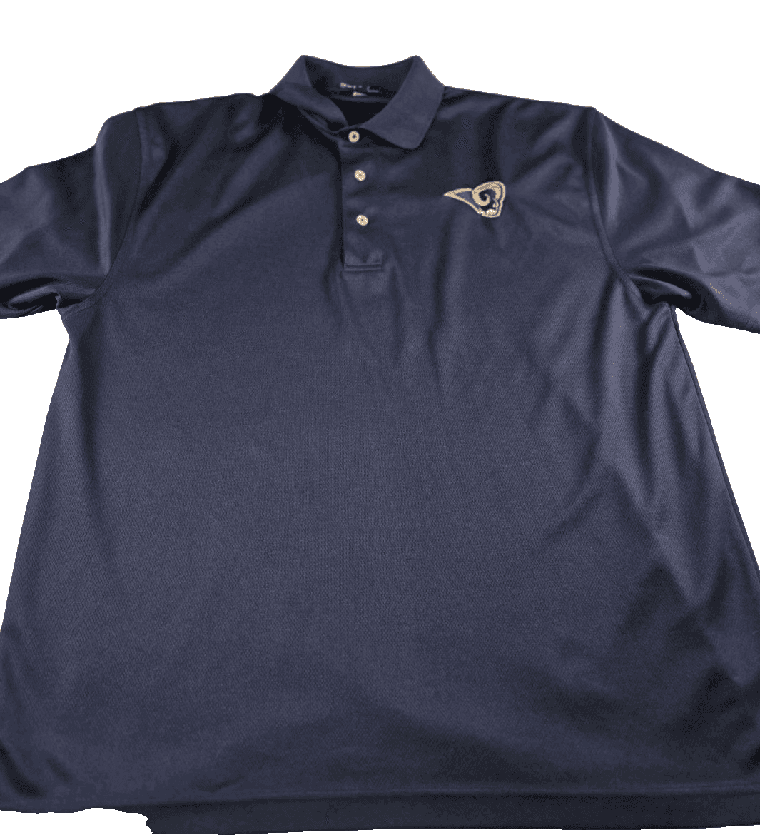 Vintage Los Angeles Rams Men's Size Large Dark Blue Short Sleeve Polo Shirt - Image 1