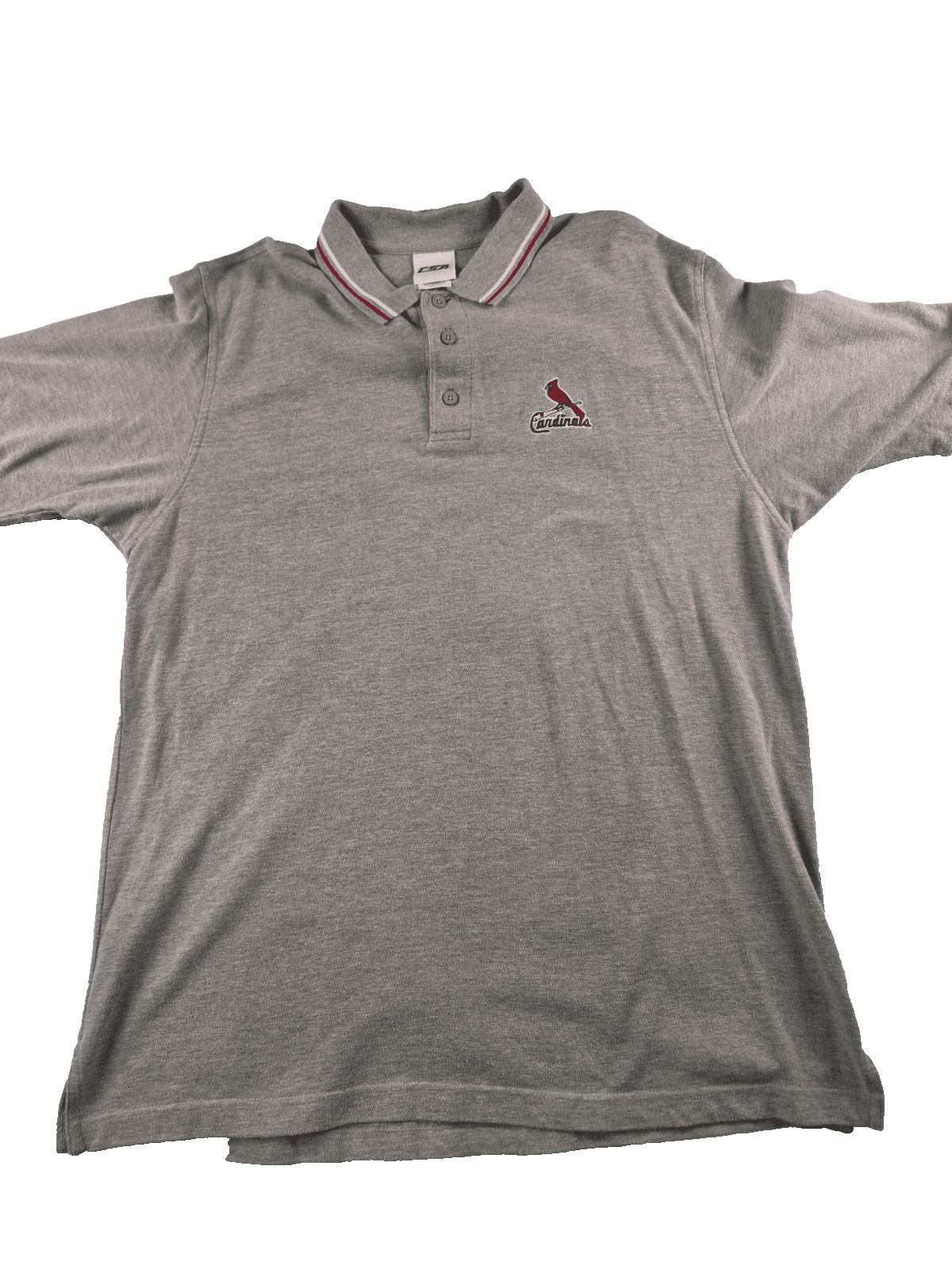 Vintage St Louis Cardinals Men’s Size Large Gray Polo Shirt - Image 1