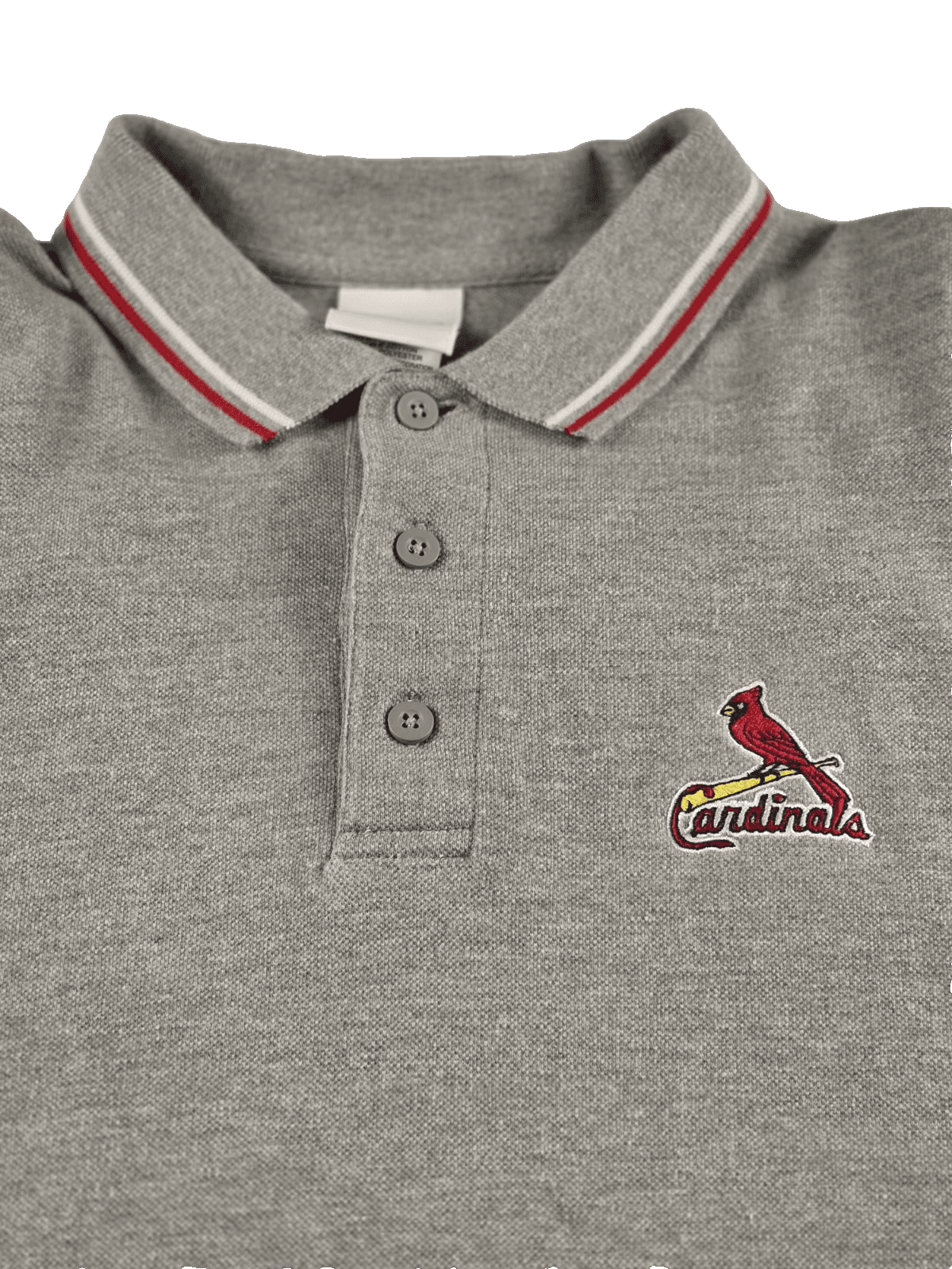 Vintage St Louis Cardinals Men’s Size Large Gray Polo Shirt - Thumbnail 2