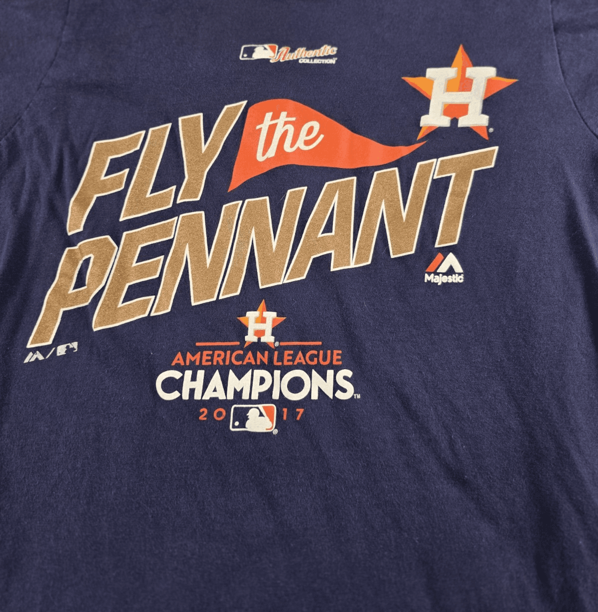 Majestic 2017 Houston Astros Championship T-Shirt Size Small - Thumbnail 3