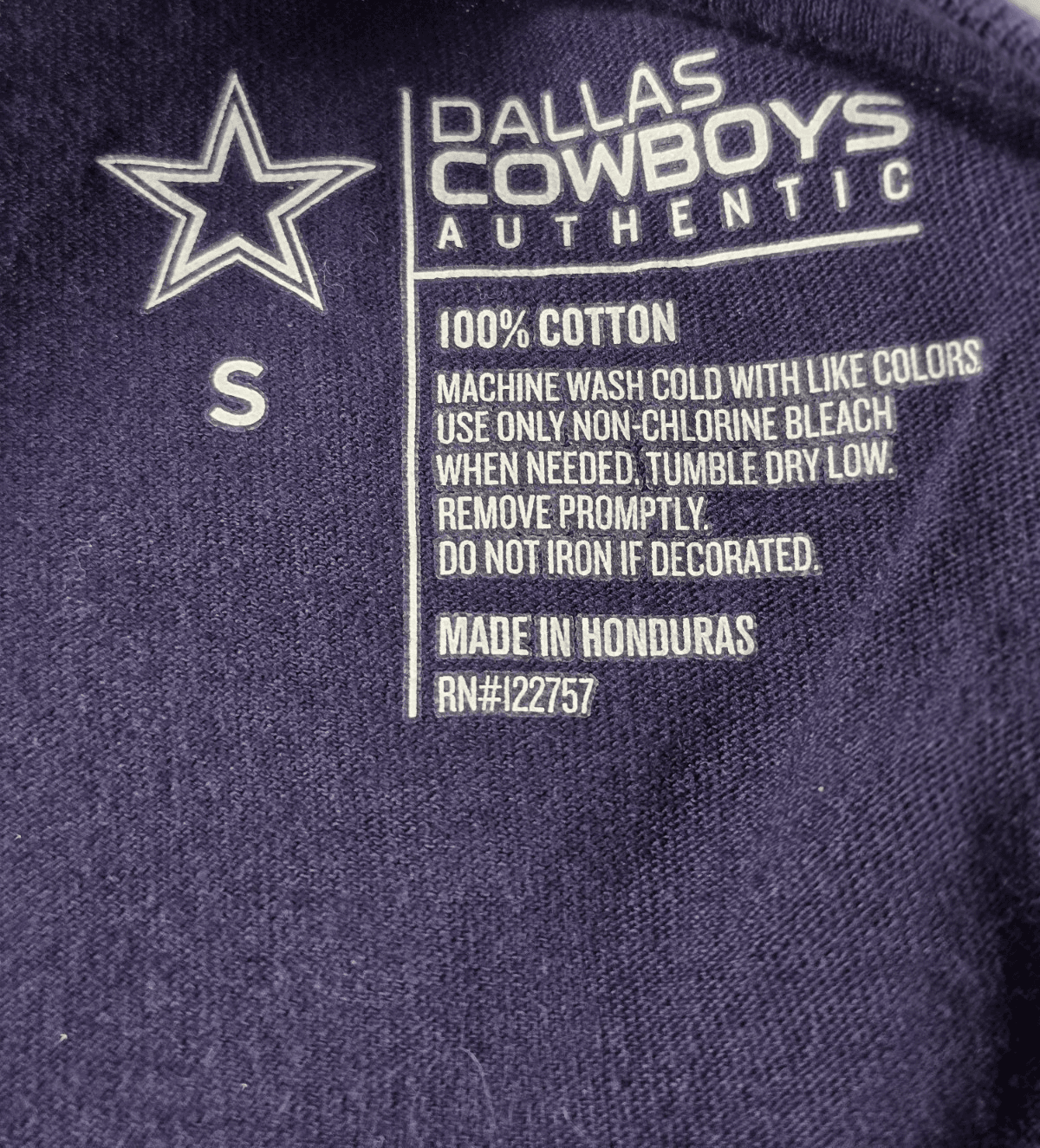 2018 Dallas Cowboys Vs Tampa Bay Buccaneers Size Small Short Sleeve T-Shirt - Thumbnail 3