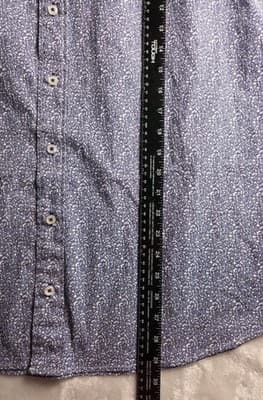 Nick Graham Men's XXL Blue Paisley Stretch Modern Fit Long Sleeve Shirt - Thumbnail 8