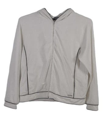 IZOD Woman’s Large White Full Zip Hoodie - Image 1