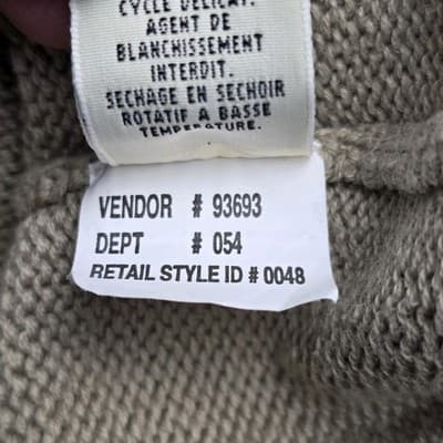 Vintage Eddie Bauer Men's XL Beige Pullover Knit Sweater - Thumbnail 5