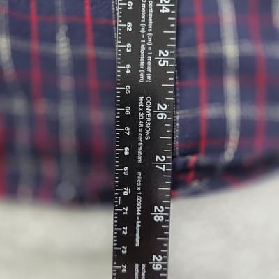 Ralph Lauren Jeans Co. Men' s Large Blue Red Plaid Long Sleeve Shirt - Thumbnail 7