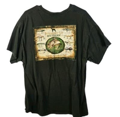 Straight Up Southern Adult XL Emerald Green" Fishing Lures Graphic T-Shirt - Thumbnail 5