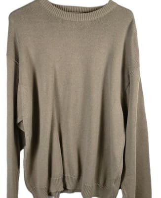 Vintage Eddie Bauer Men's XL Beige Pullover Knit Sweater - Thumbnail 2