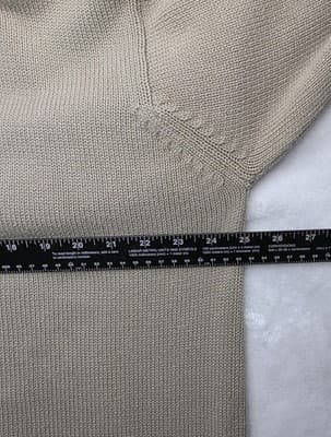 Vintage Eddie Bauer Men's XL Beige Pullover Knit Sweater - Thumbnail 6
