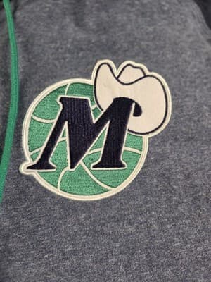 Mitchell & Ness Dallas Mavericks Men's 2XL Gray Classic Retro Hoodie - Thumbnail 2