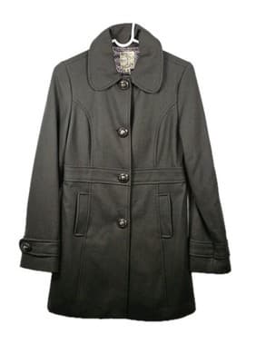Tulle Women's Medium Olive Green Wool Blend Pea Coat - Image 1