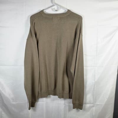 Vintage Eddie Bauer Men's XL Beige Pullover Knit Sweater - Thumbnail 7
