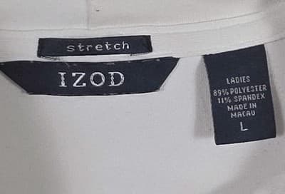IZOD Woman’s Large White Full Zip Hoodie - Thumbnail 2