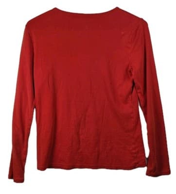 Lauren Ralph Lauren BL Shirt Women's XL Red Round Neck Shirt * Missing Tag * - Thumbnail 3
