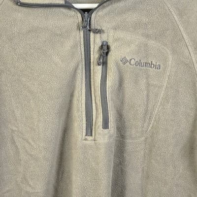 Columbia Men's Large Gray Fleece 1/4 Zip Pullover - Thumbnail 2