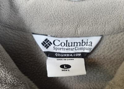 Columbia Men's Large Gray Fleece 1/4 Zip Pullover - Thumbnail 3