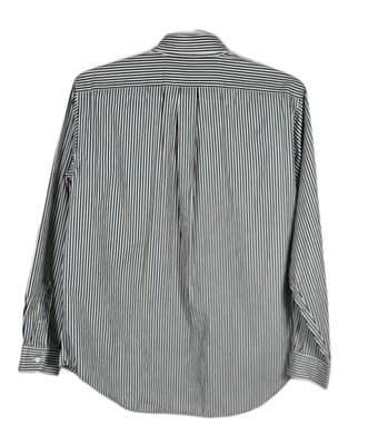 American Living Men's Large Black & White Striped Long Sleeve Button Up Shirt - Thumbnail 6