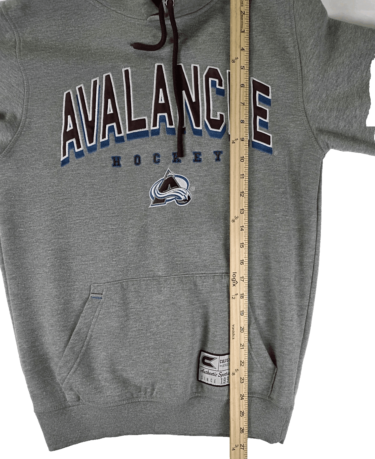 Colosseum Color Avalanche Men's Small Gray Long Sleeve Hoodie - Thumbnail 7