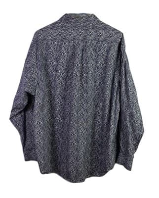 Roundtree & Yorke Men’s XL Blue Dotted Paisley Long Sleeve Button Down - Thumbnail 8